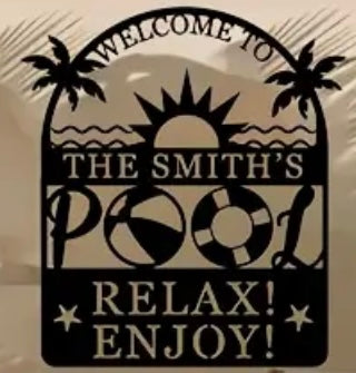Custom Pool Sign